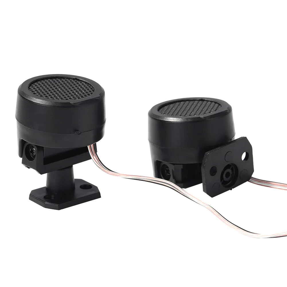 2Pcs Car Audio Speakers High Efficiency 12V 500W Auto Audio Sound Black Loudspeaker Loud Black Dome Tweeter for Car Audio System