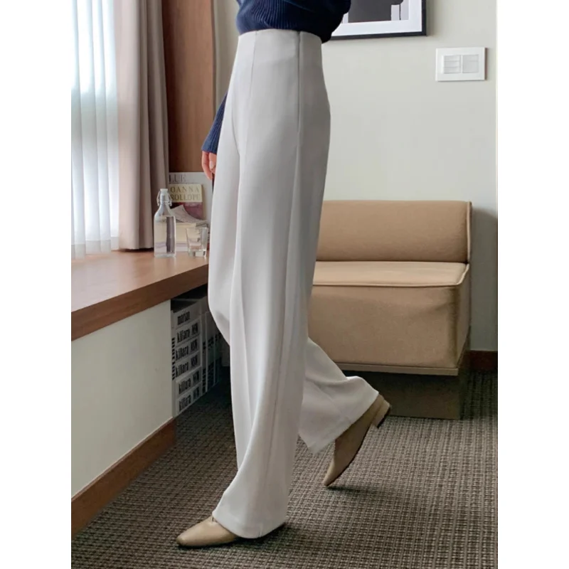 

High-End Pendant Suit Pants Women's Autumn and Winter New High Waist Narrow Casual Pants Small Loose Slimming Wide-Leg Pants