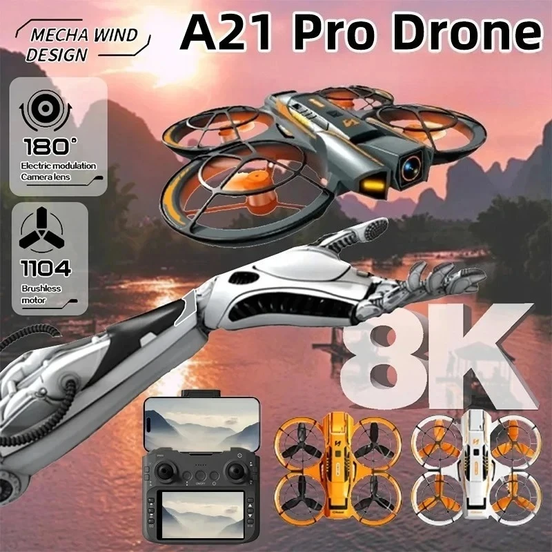 Original A21 Pro Drone 4K Professional FPV 8K HD Dual Camera WiFi 5G Infrared obstacle avoidance Brushless Motor Quadcopter Toy