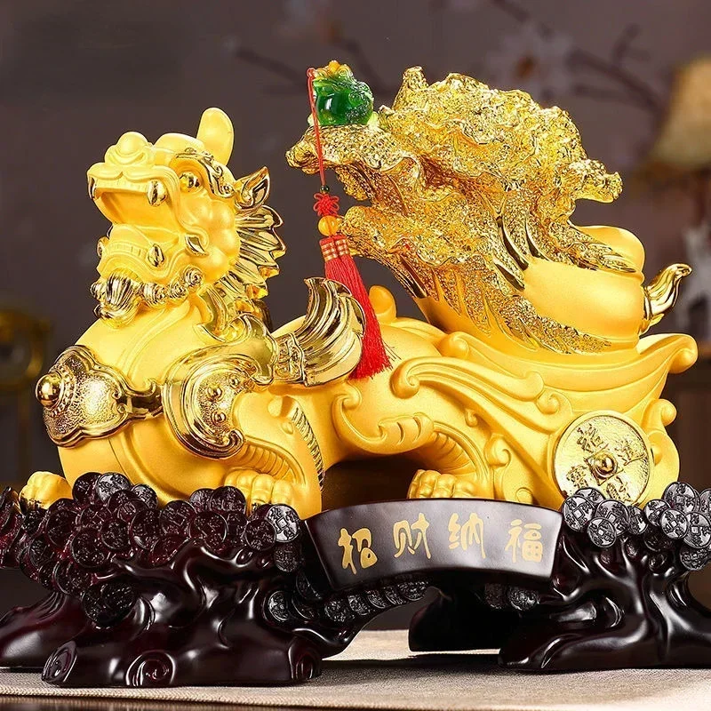 feng shui Inviting Wealth Brave Jade Cabbage Golden Toad Living Room Ornament, Crafts Office Store Opening Gift