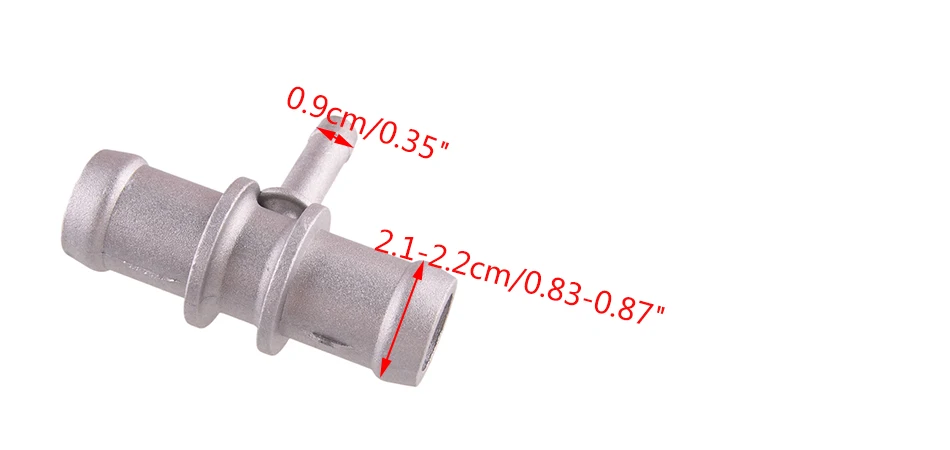 2Pcs 3/4'' 5/16'' 3/4'' Silber 20mm-8mm-20mm T Heizung Schlauch Kühlmittel Reduzierstück Fitting Wasser Stecker Universal Neue – Detail 2
