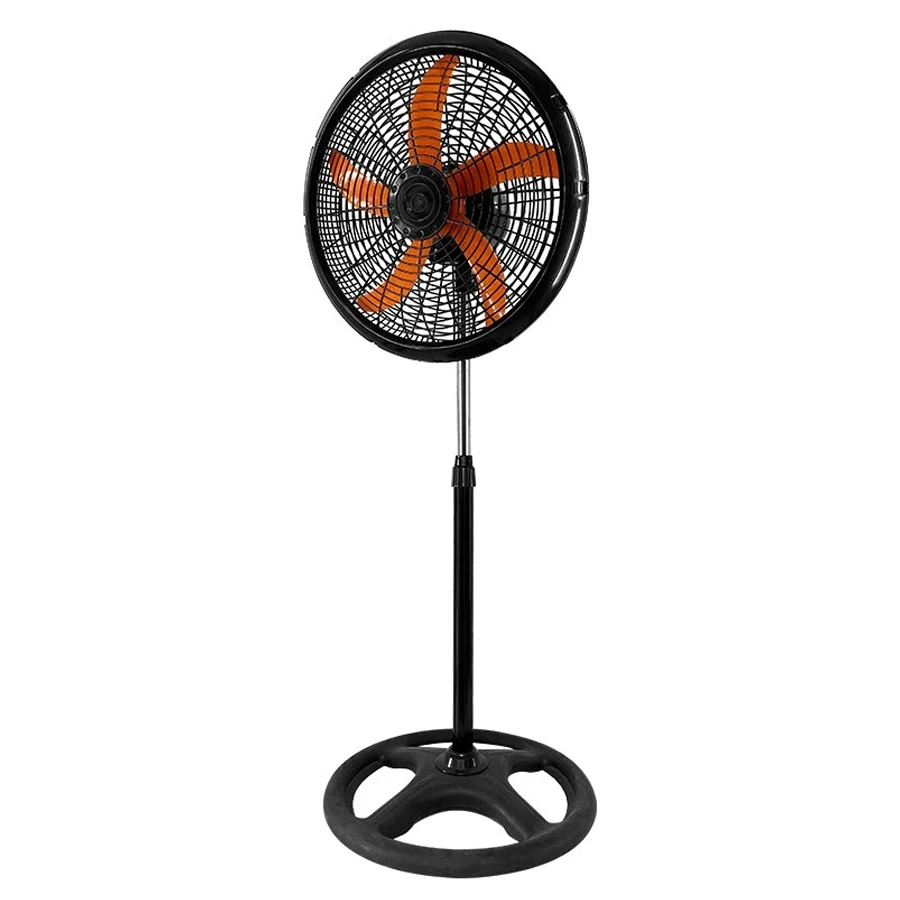 Ventilador industrial de soporte de metal oscilante con base de servicio pesado Ventilador eléctrico de cabeza móvil de 18 pulgadas de alta potencia