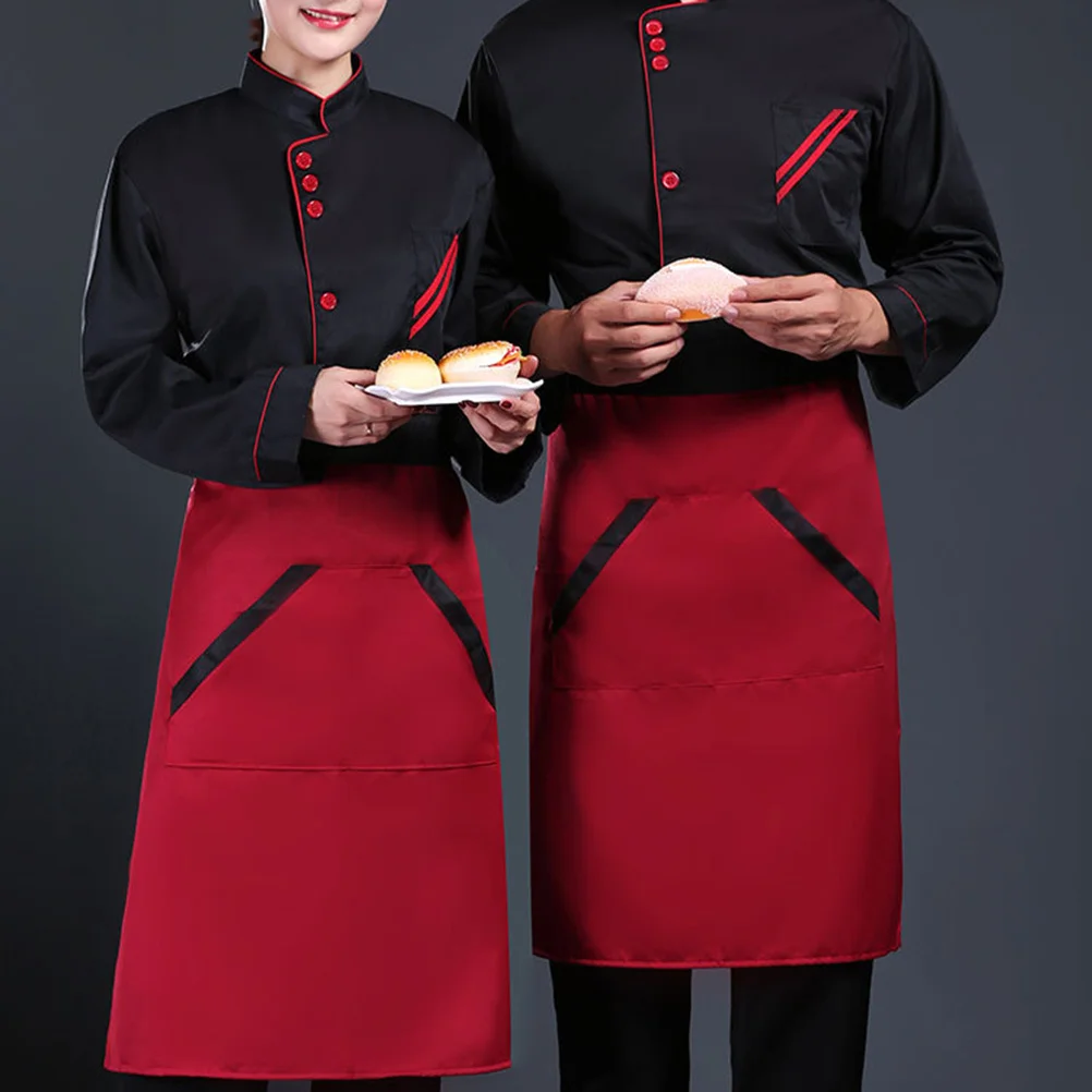 Durable Long Sleeve Chef Jacket Unisex Premium Material Breathable Wearproof Catering Top for Professional Cooks Size Xl Black