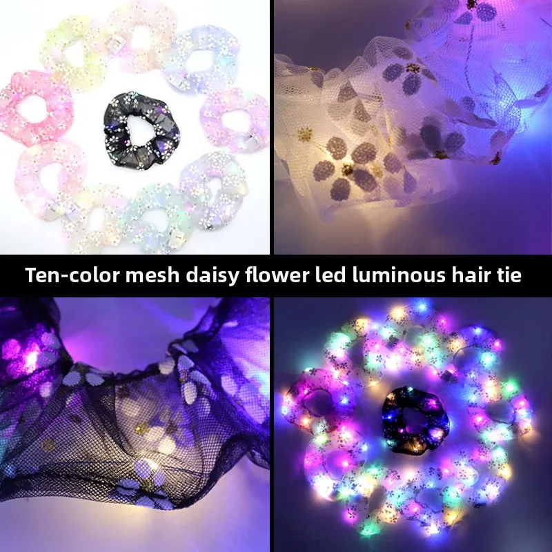 

Fluorescent Daisy Print Me Hair Ties Fre Sle Large Intestine ape Hair Ba Hair Accories Personal Hygiene Tools