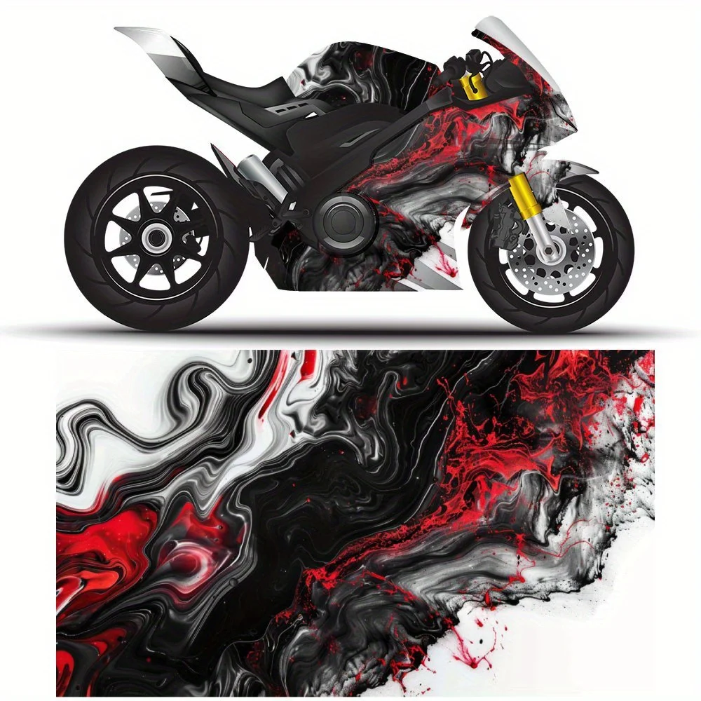 

Красные чернила, иллюзорные поток, наклейки на полную упаковку для мотоцикла, декоративная пленка для гонок на мотоциклах, меняющая цвет, защитный подарок для парня