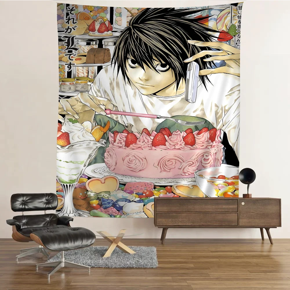 Anime Death Note Colorful Tapestry Wall Hanging Bohemian Wall Tapestries Mandala Wall Hanging Sheets