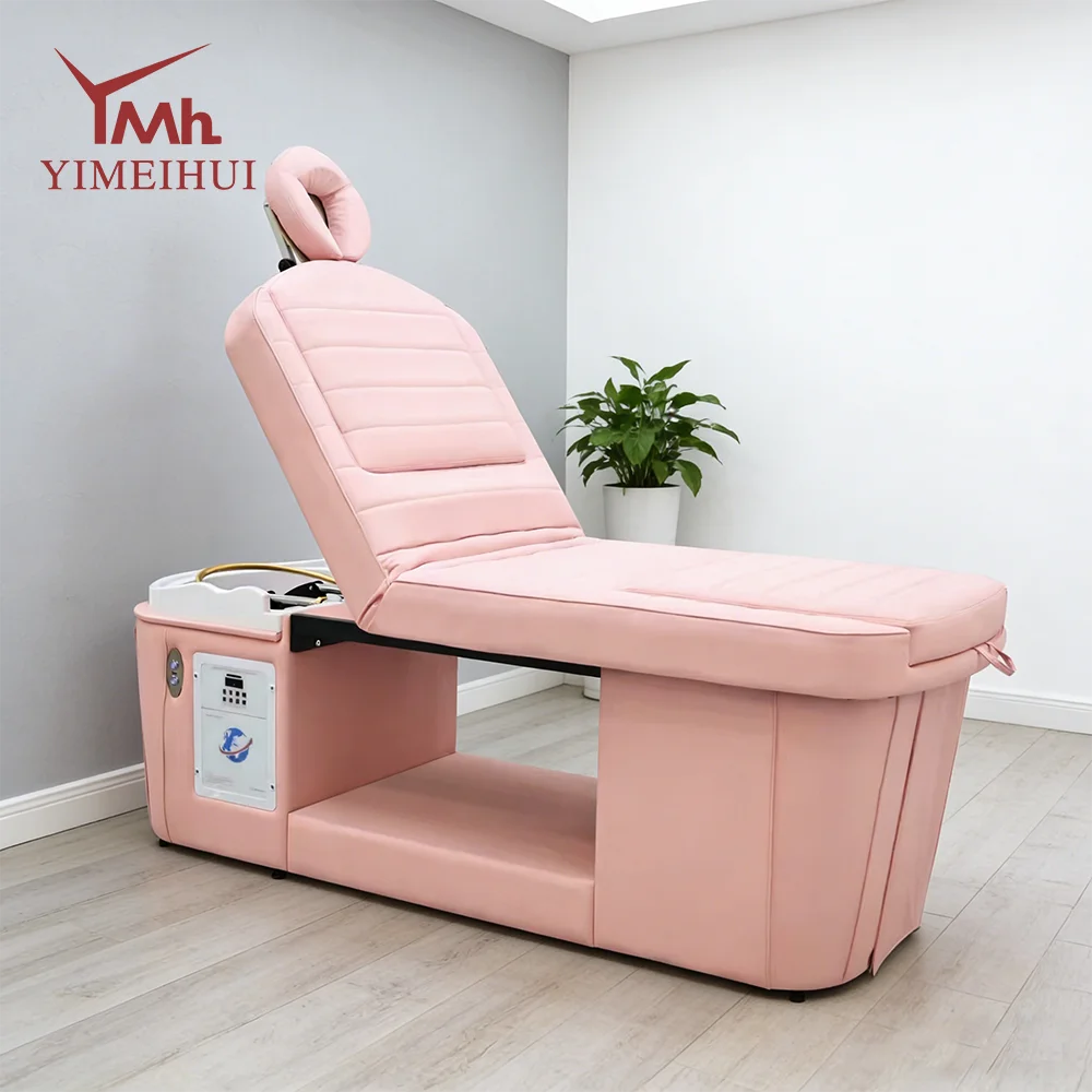 

Head Therapy Bed Lying Electric Lifting Shampoo Bed Barber Shop Thermostatic Water Circulation Head and Foot Therapy Massage Bed
