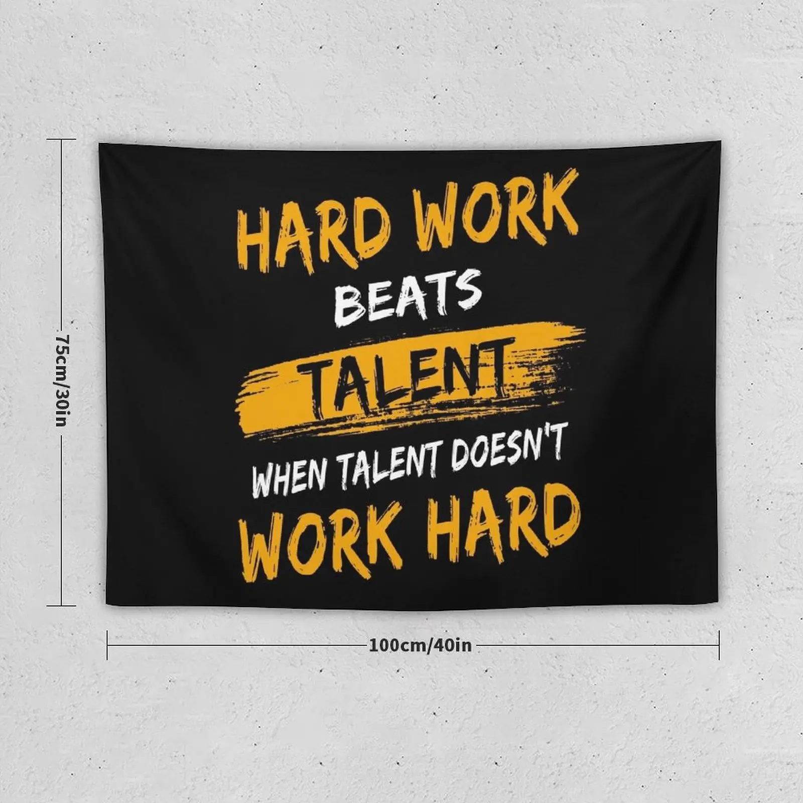 Hard Work Beats Talent Gym Quote Tapestry Bedroom Decor Aesthetic Room Decorating Aesthetic Tapestry