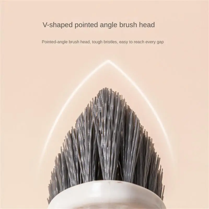 2 IN 1 Bathroom Cleaning Brush With Clip Multifunction Window Gap Scraping Brush Floor Seam Brush Household Corner Cleaning Tool