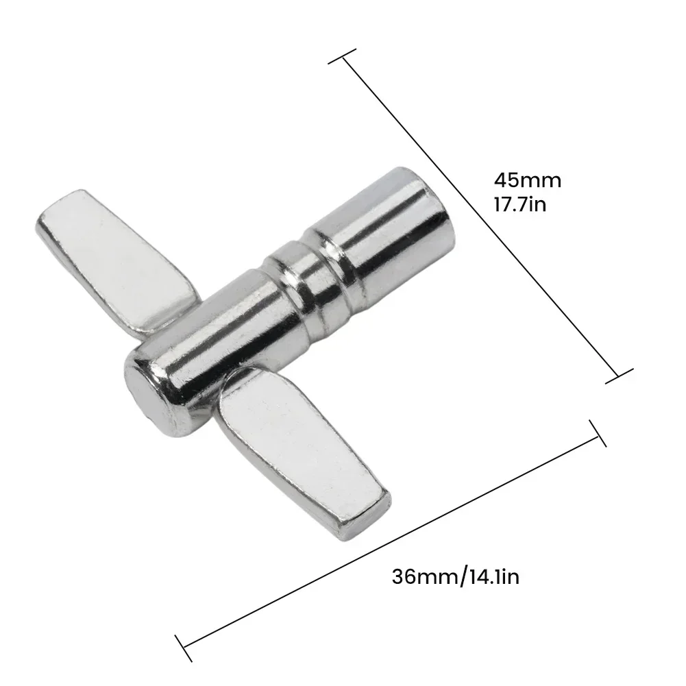 Drum Tuning Key Adjustment Wrench Diameter 5.5mm Silver Percussion Instrument Drum Tuning Drum Key Square Tool Accessories