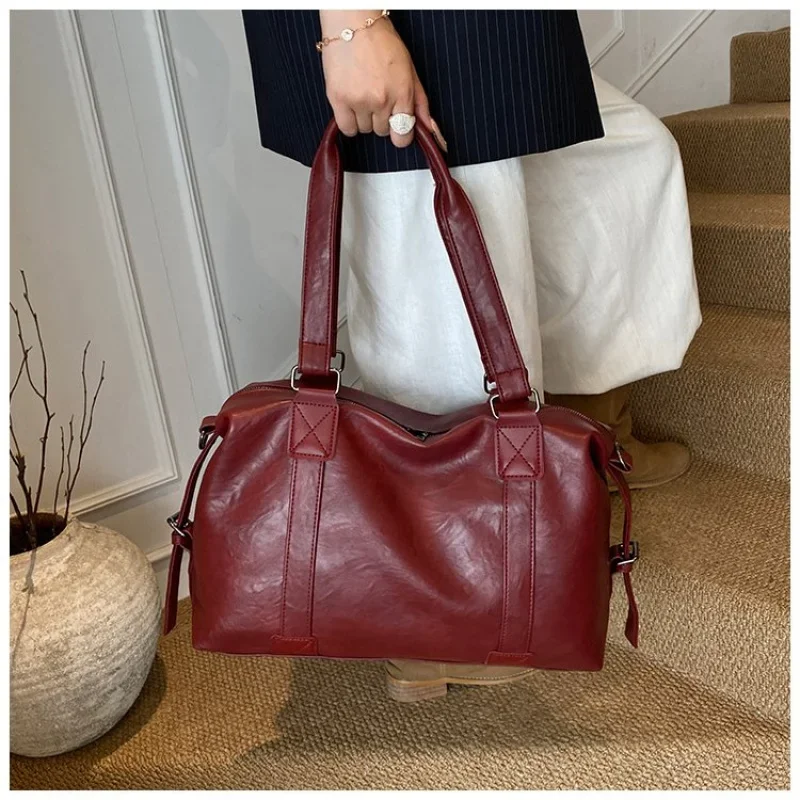 

Современная модная женская сумка, элегантная женская сумка на плечо на молнии с модным дизайном большой вместимости