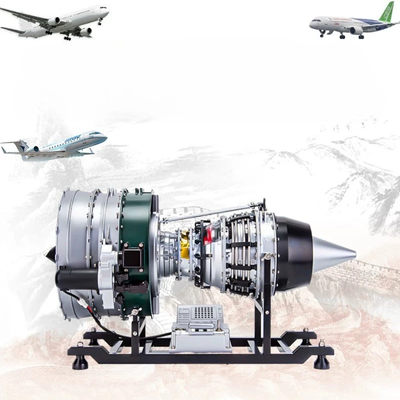Aviation turbofan engine metal assembly DIY civil aircraft engine model