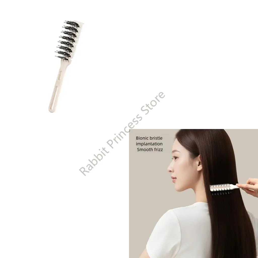 

BX0F Double Row Teeth Travel Hair Brush Boar Bristles Comb Folding Design Optional