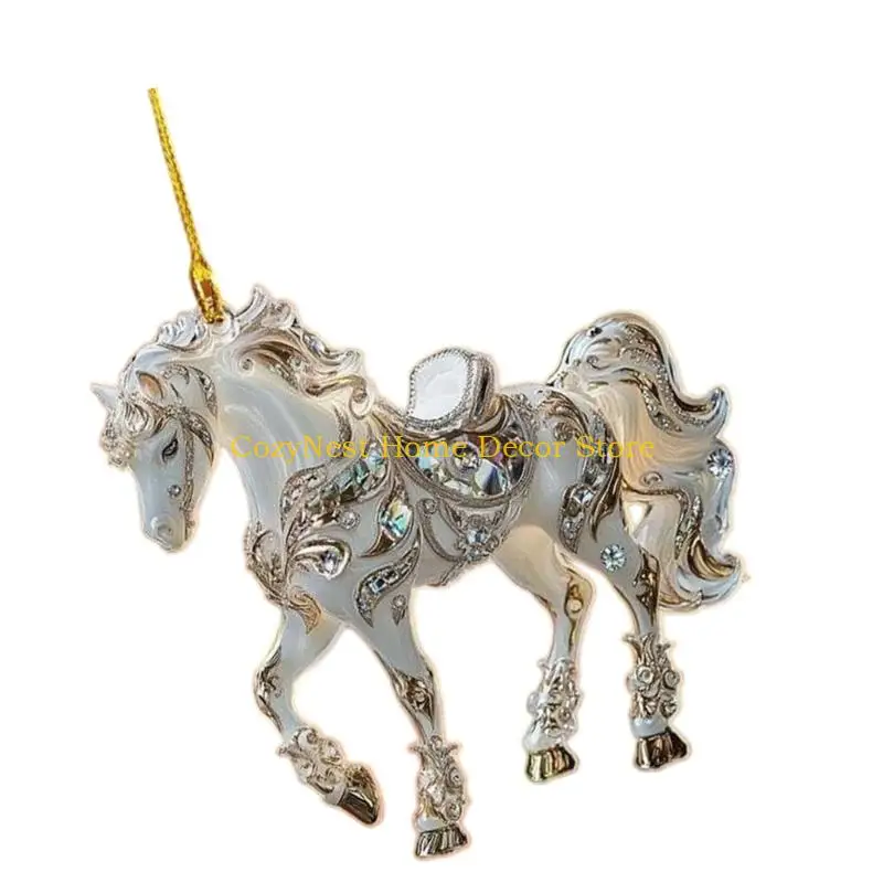 92MF (عبوة واحدة) ديكور معلق على شكل حصان أكريليك للمنزل، والحضانة، والمكتب، والموضوع الغربي وهدية المهرجان