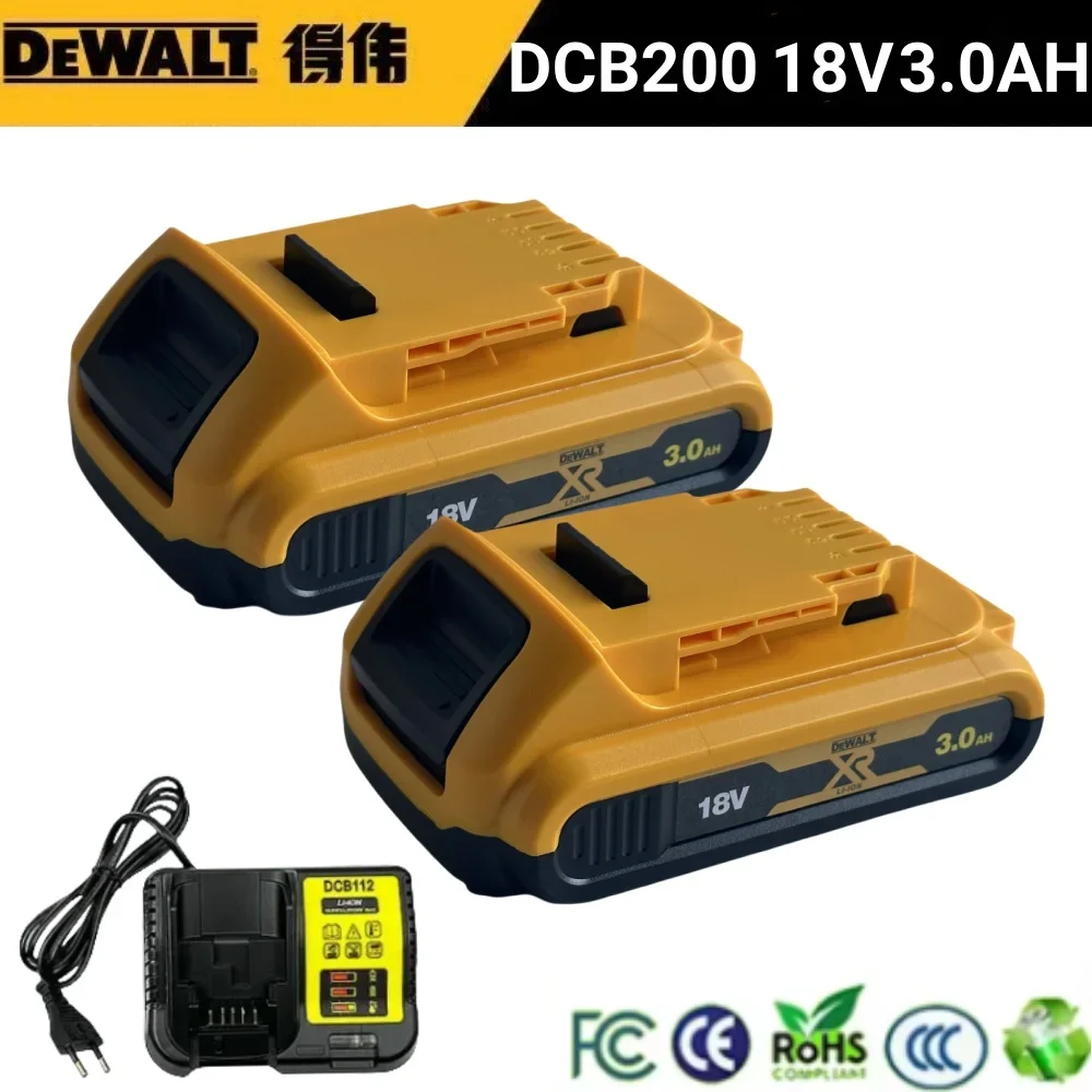 18V 3000mAh Dewalt DCB200 Power Tools Battery Rechargeable Electric Tool Lithium Batteries 20V 18V