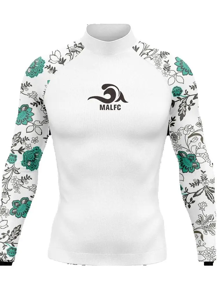 

MALFC Rash guard for men Surfing Clothes Swimsuit Rashguard Surf Wear UPF 50 Water Sport Long Sleeve T-shirt Swimwear snorkeling