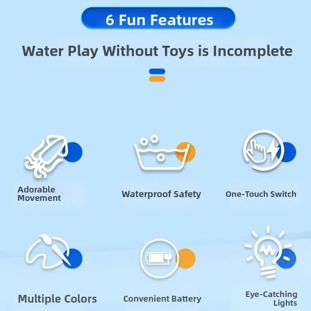 Simulation Design Electric Squid Cartoon Style Battery Powered Water Playing Playing Anti True Squid Interactive Swimming