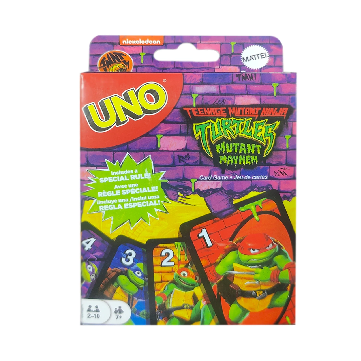 UNO Teenage Mutant Ninja Turtles Mutant Mayhem Card Game For Family Night Board Toy