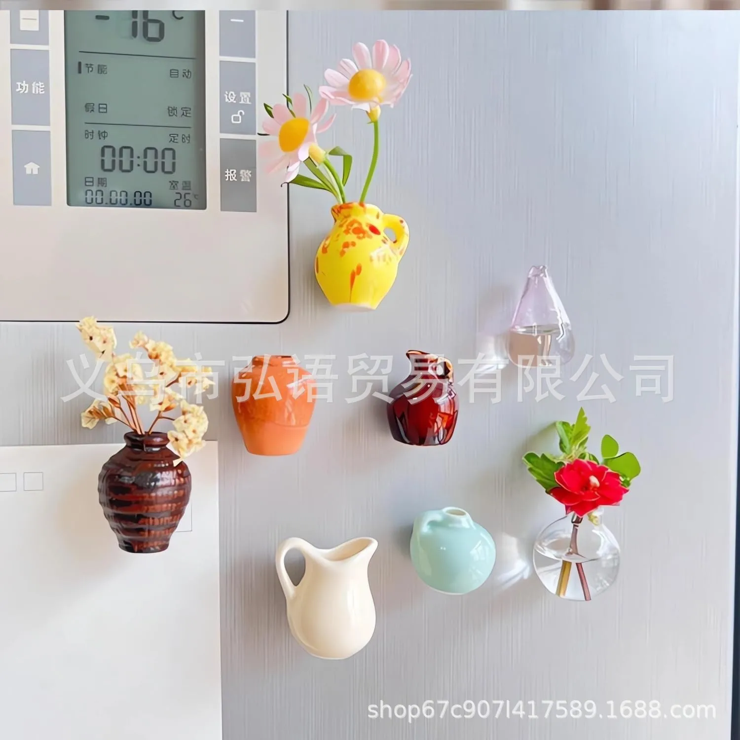 

Новая мини-ваза-холодильник для дома, кухни, холодильника, украшения, аксессуары, офисные настольные украшения из смолы