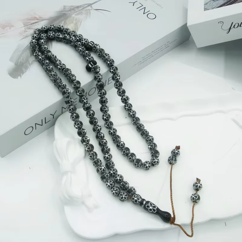 Islamic Worship Tasbih 6mm 99 Beads Muslim Misbaha Prayer Rosary Ramadan Eid Religious Holiday Gift view 3