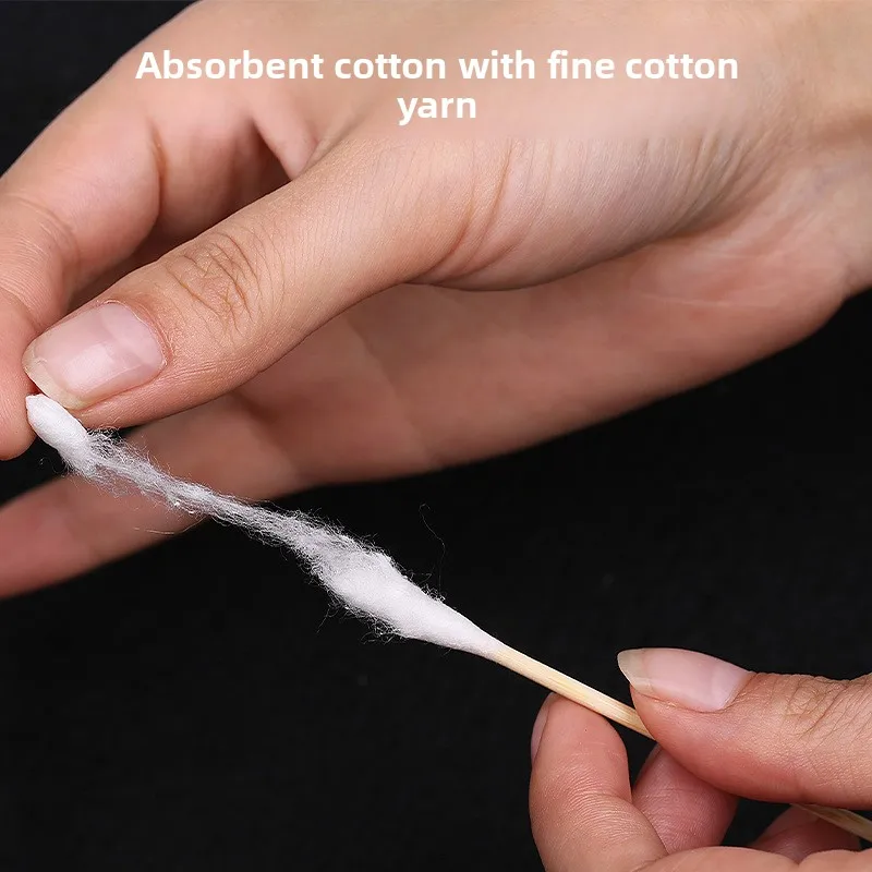 50 قطعة/الحقيبة المتاح مسحات القطن المعقمة رئيس واحد الجرح التعقيم تنظيف خشبية طويلة مسحات القطن العصي لوازم المنزل