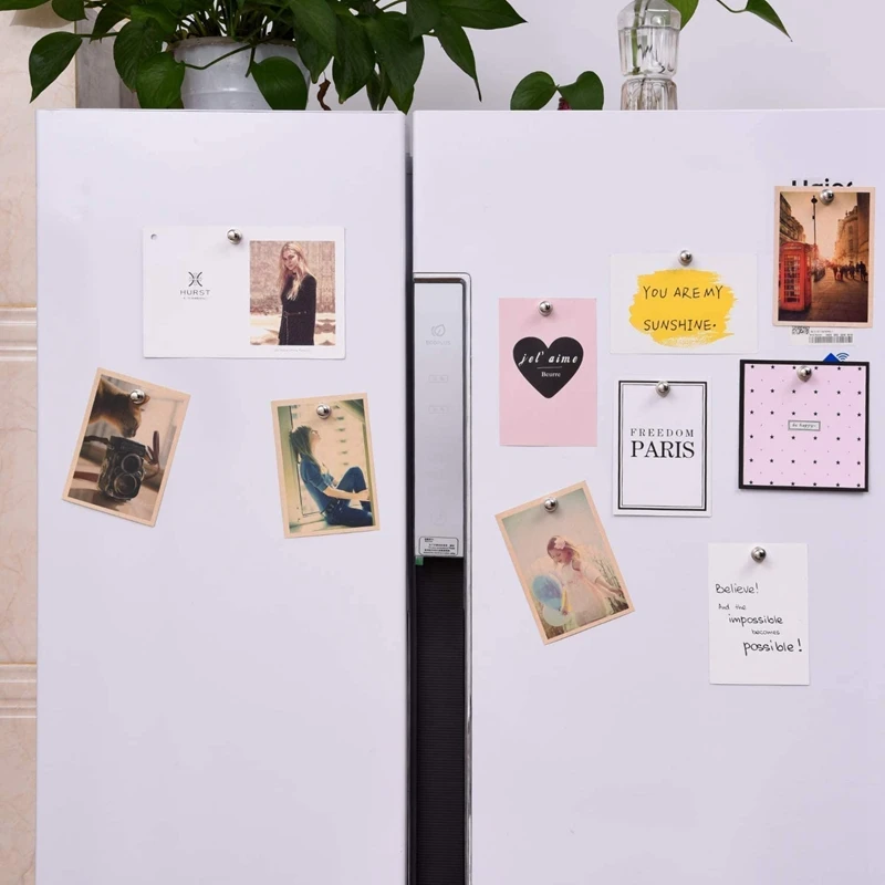 16 ชิ้น Magnetic Push Pins, Thumb Tacks, ตู้เย็นแม่เหล็กตู้เย็น, ไวท์บอร์ดแม่เหล็กสําหรับโรงเรียน, บ้าน, สํานักงาน