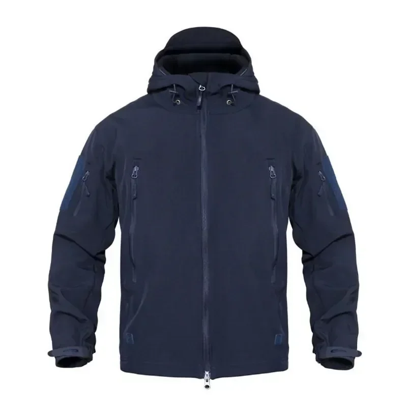 Herren mantel Wind breaker Tarnung taktische warme wasserdichte Soft shell Uniform männliche Kapuze Fleece Jacken Kleidung