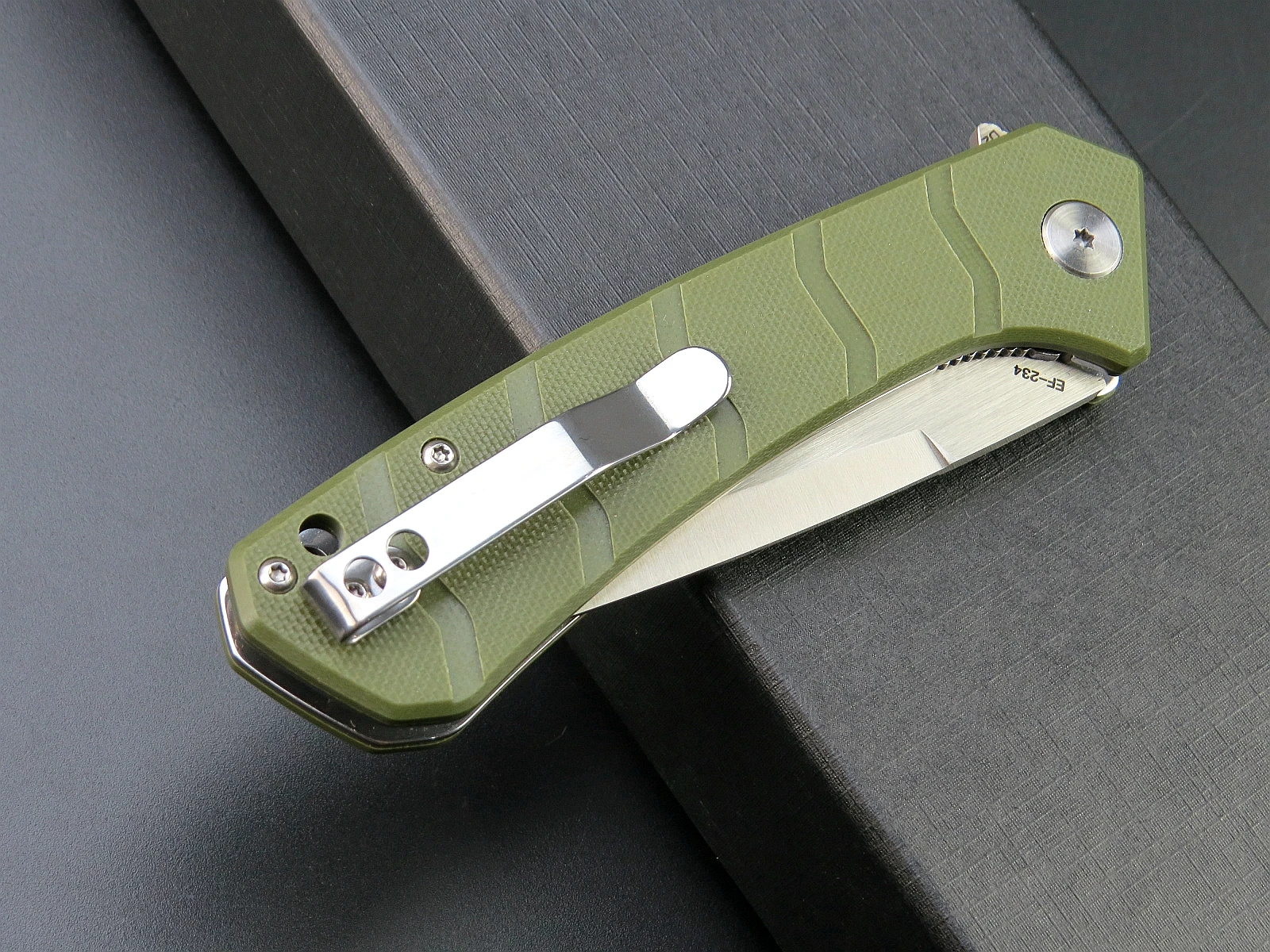 Eafengrow EF234 Folding Pocket Knife D2 Steel Blade G10 Handle for Outdoor EDC Tool Hiking Hunting Camping Fishing