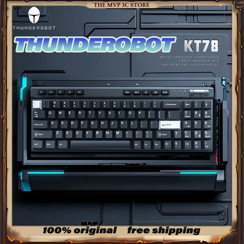 ThundeRobot KT78 مخصص 8 كيلو هرتز السلكية المغناطيسي التبديل لوحة المفاتيح RT الألعاب مكتب الساخن مبادلة RGB لوحة المفاتيح الكمبيوتر المحمول FPS VALORANT