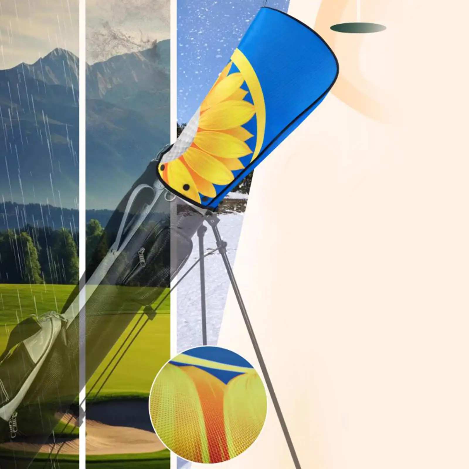 Golf Stand Bag Regenhoes Golftas Regenkap Opvouwbare Club Beschermhoes Hoes voor Reizen Rijbereik op het veld