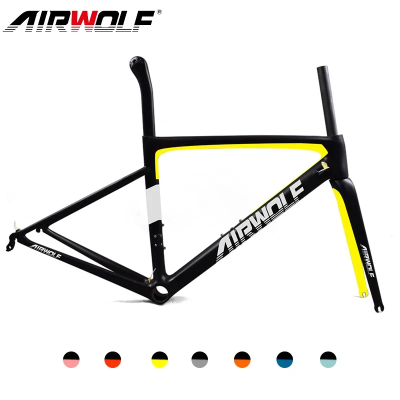 

Airwolf T1100 Carbon Road Frame 700*25c Carbon Bike Frame Road Carbon Bike Frame 130*9mm Disc Brake Bicycle Frameset