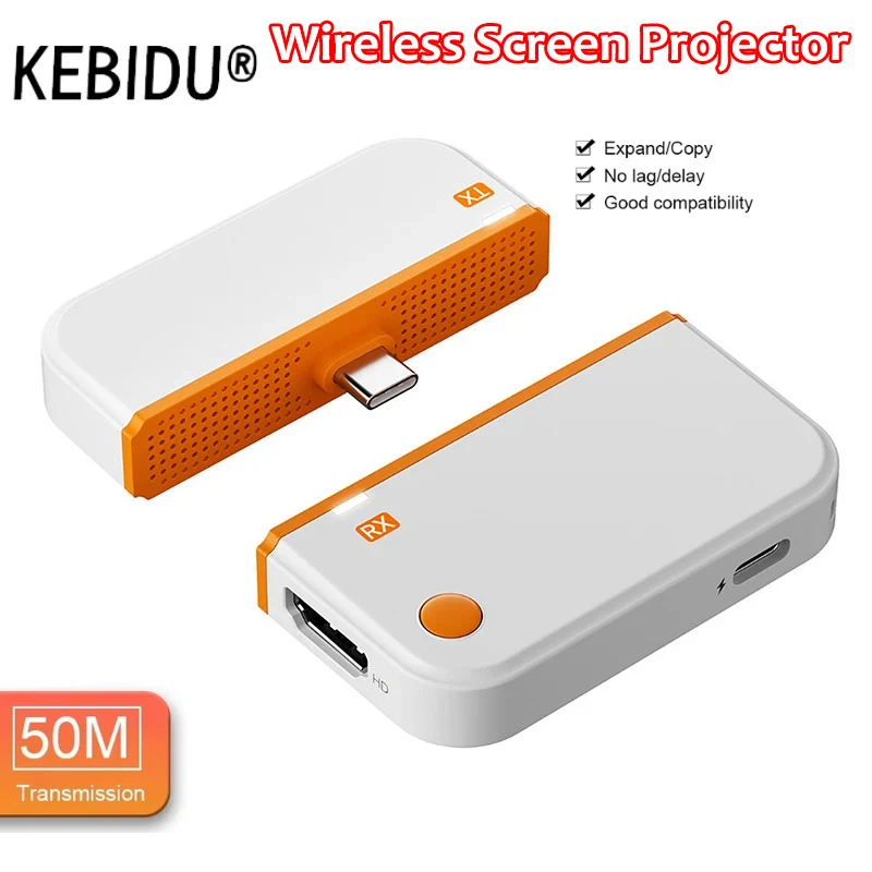 1080P 50M Type C HDMI-Compatible Extender Wireless Video Transmitter Receiver Wifi Display TV Stick Dongle Adapter for PC TV