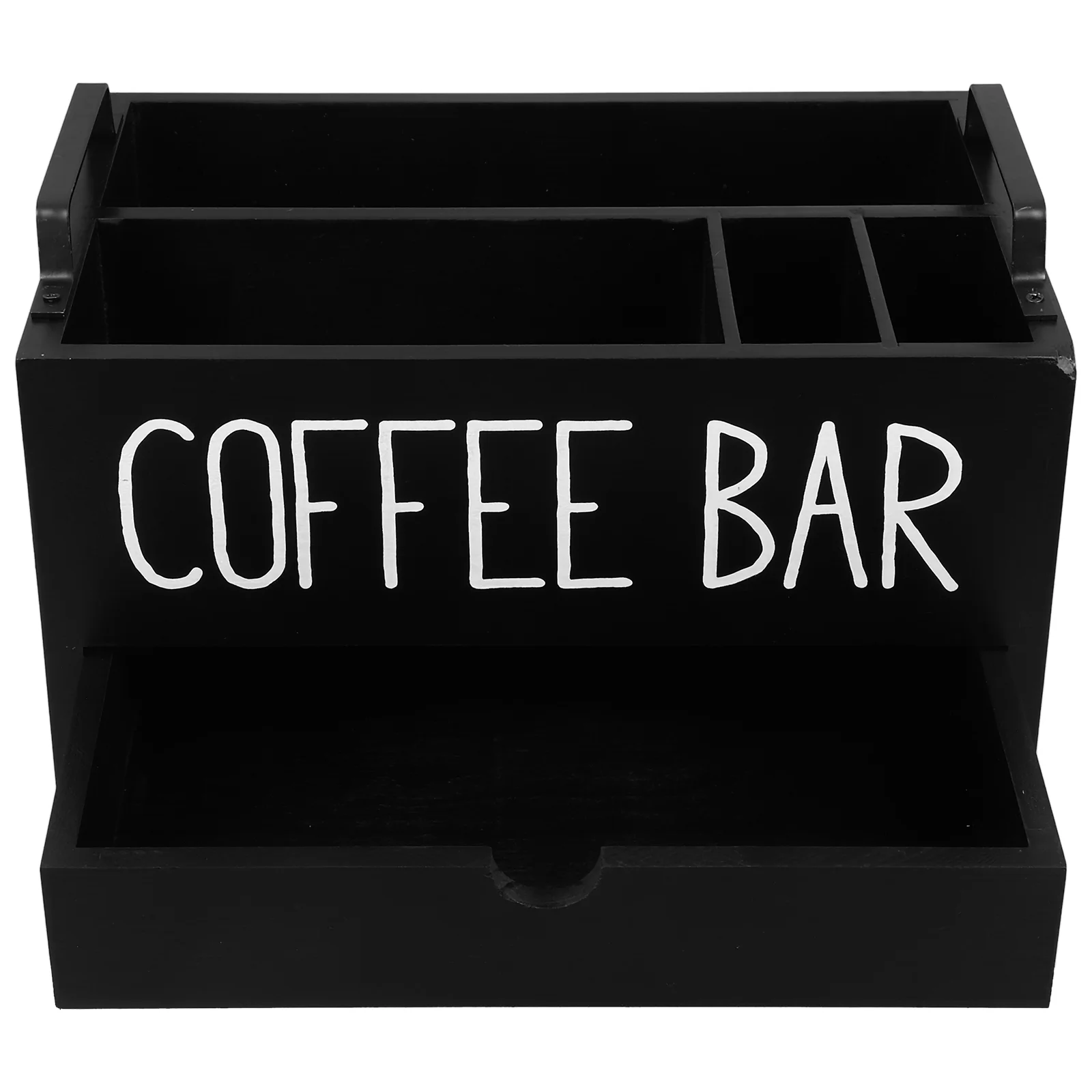 

Coffee Table Decor Storage Box Office Station Snack Drawer Organizer for Countertop Decorate 3120X2100X1620CM Bars Black Pod