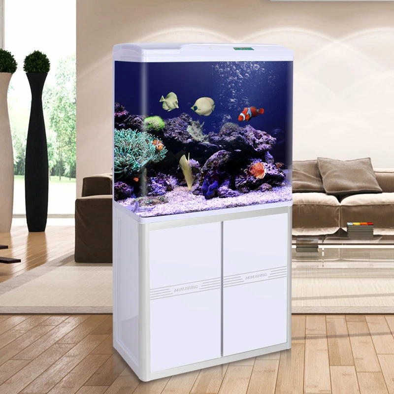 Medium Ultra-White Glass Large Fish Tank Aquarium 0.8 M Bottom Filter Fish Globe Ecological Boundless Fish Tank