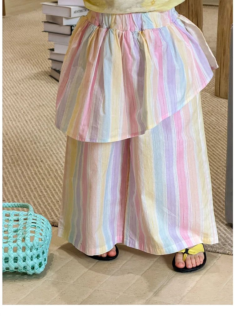 New Girls Mosquito-Repellent Pants Summer Thin 2026 Casual Versatile Childrens Pants Wide-Leg Baby Long Pants
