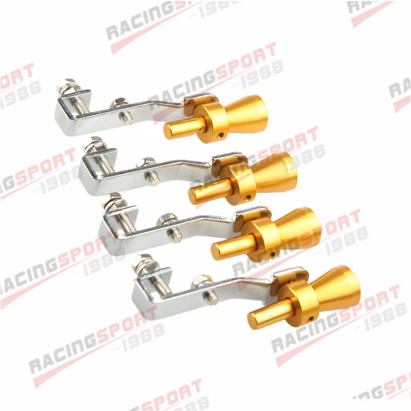 8PCS/6PCS/4PCS/2PCS/1PCS Universal Turbo Sound Exhaust Whistle/Fake Blow Off BOV Simulator Golden S B