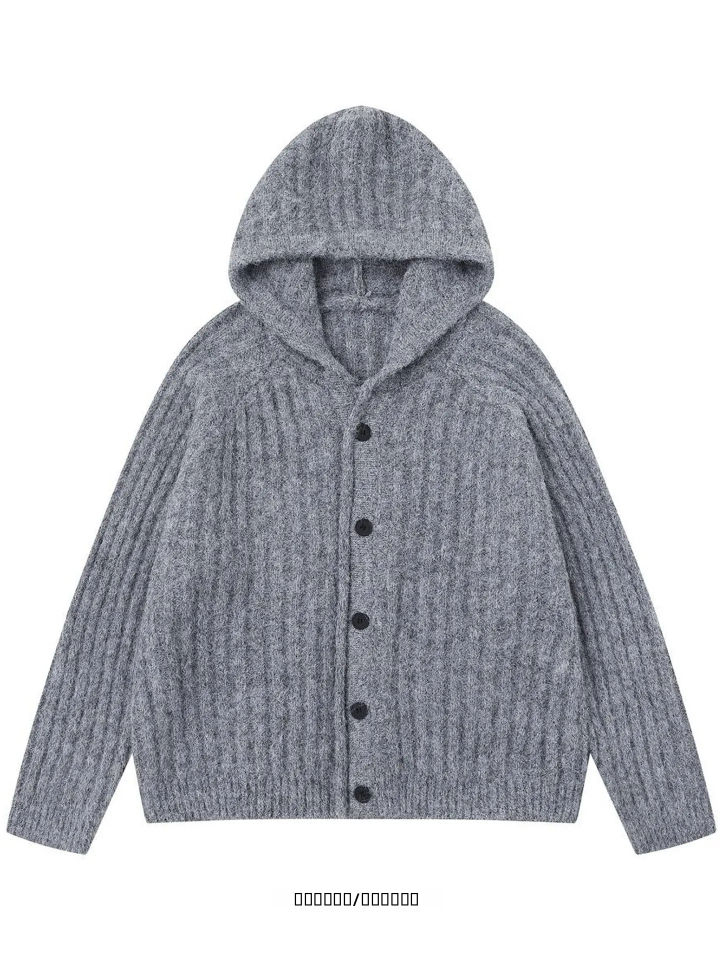 

Свободный повседневный вязаный свитер-худи: комфортный, дышащий, теплый, из полиэстера, нейлона, шерсти и спандекса, осенне-зимняя мода