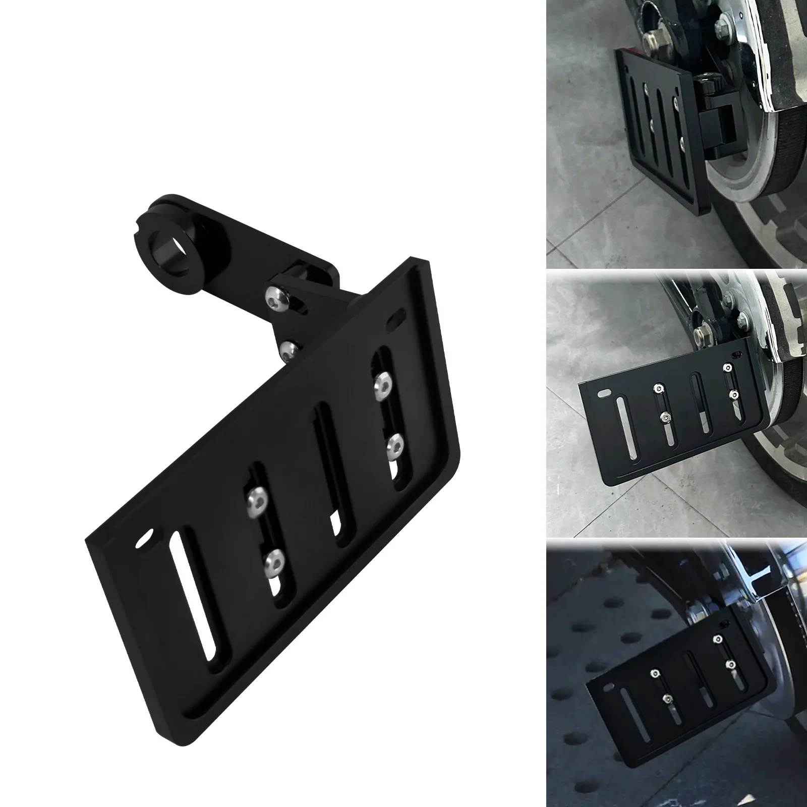 Motorcycle Foldable License Plate Bracket Rear Side Mount Support For Harley Softail Fat Boy Breakout Low Rider Heritage 2018-Up