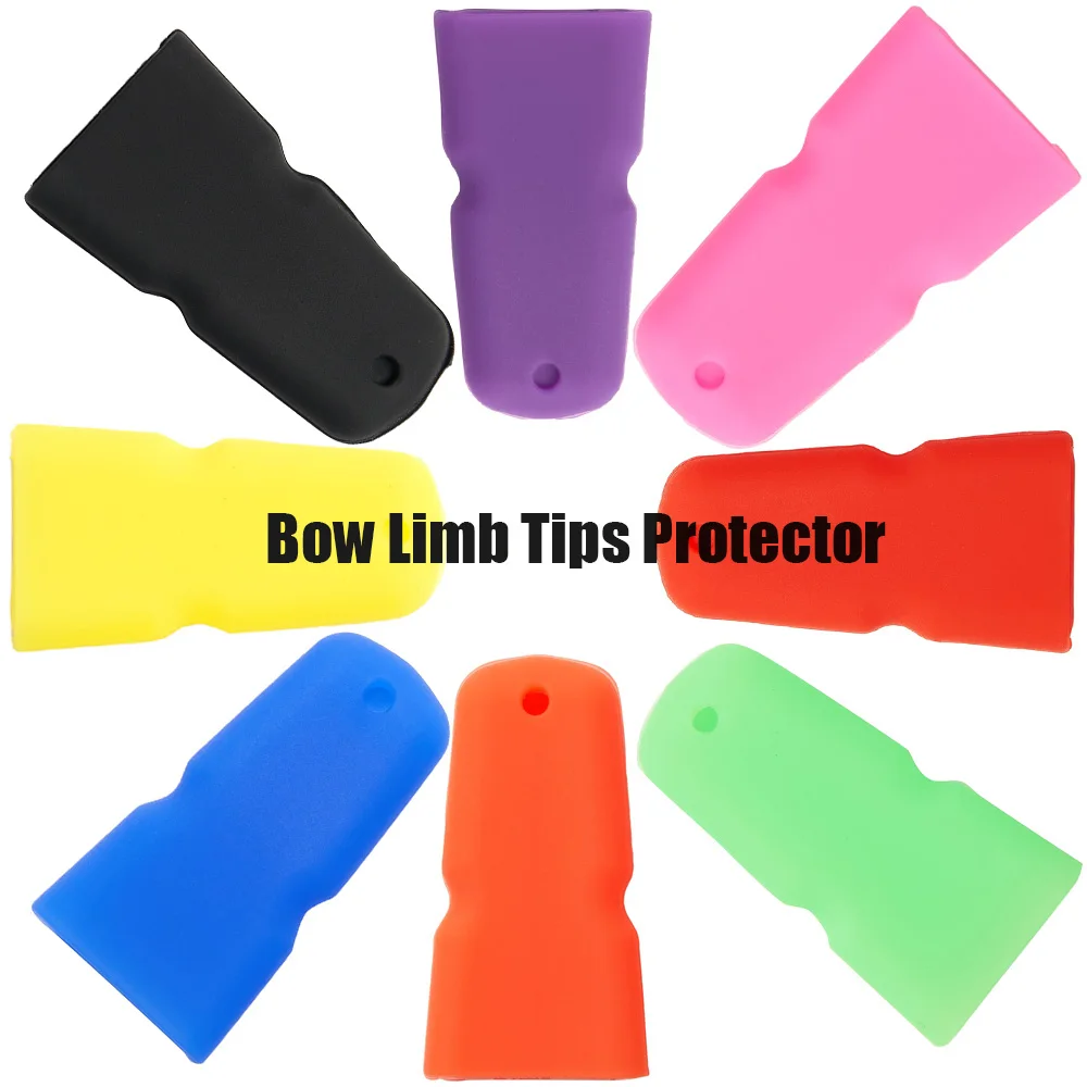 1Set Recurve Bow Limb Tips Protector Silicone Soft Anti-Collision Archery Accessories