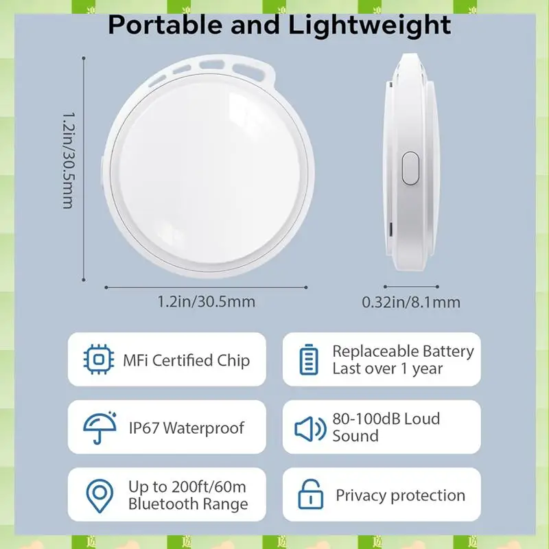 2025 2 Pack Smart Tag Trackers For Airtag Find My For Pets Wallet Backpack Suitcase Bags Dogs Cat Luggage,2 Pack Smart Tag Track