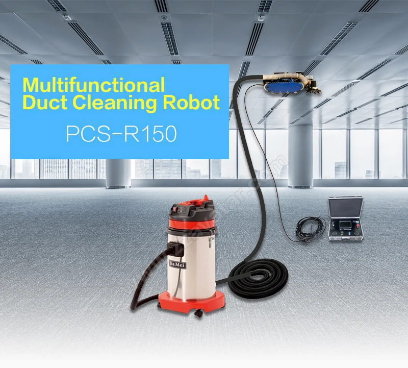 Air Duct Vent Cleaning Robot For Sale With Vacuum Cleaner And Control Box