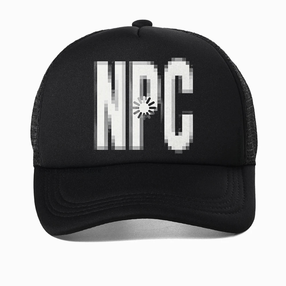 

Creative Printed Letter NPC Loaded Mid-Summer Men's hat Men's Women's Casual Fun Couple Mesh Breathable SunHats
