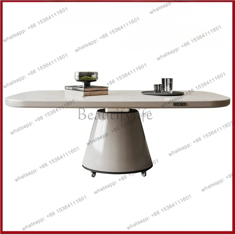 

yj9 Wheels European Design Coffee Table Living Room Lift Designer Nordic Modern Side Table Luxury Center White Salontafel Furnit