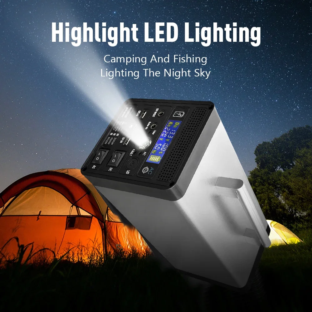 Máy Phát Điện Năng Lượng Mặt Trời Máy Phát Điện 400W 96000MAh Di Động Điện Nguyên Chất Sóng Sin Cho Nhà Xe Máy Bay Không Người Lái Laptop Cắm Trại Ngoài Trời 220V