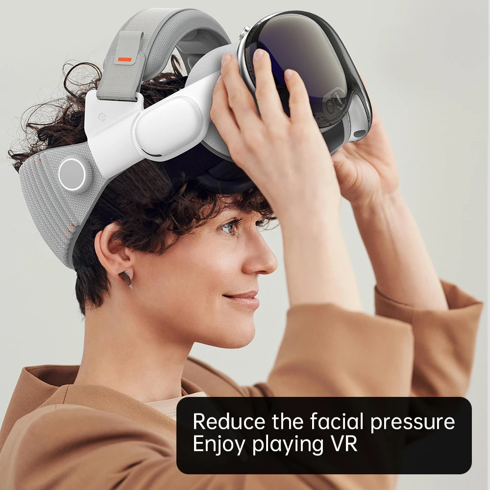 لعصابات الرأس Vision Pro، حزام رأس مريح قابل للتعديل يقلل من توزيع ضغط الرأس، ملحقات عصابة الرأس لتخفيف الضغط