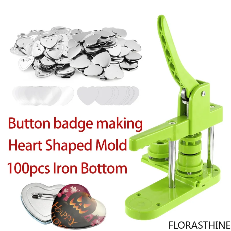 100-ensembles-de-machine-a-fabriquer-des-badges-en-forme-de-cœur-moule-pieces-de-badges-presse-a-badges-machine-a-rail-coulissant-57-53mm