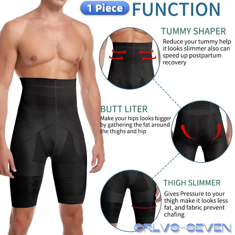 Men Tummy Control Shorts High Waist Slimming Shapewear Abdomen Belly Flat Body Shaper Leg Underwear Compression Briefs Boxer 3XL