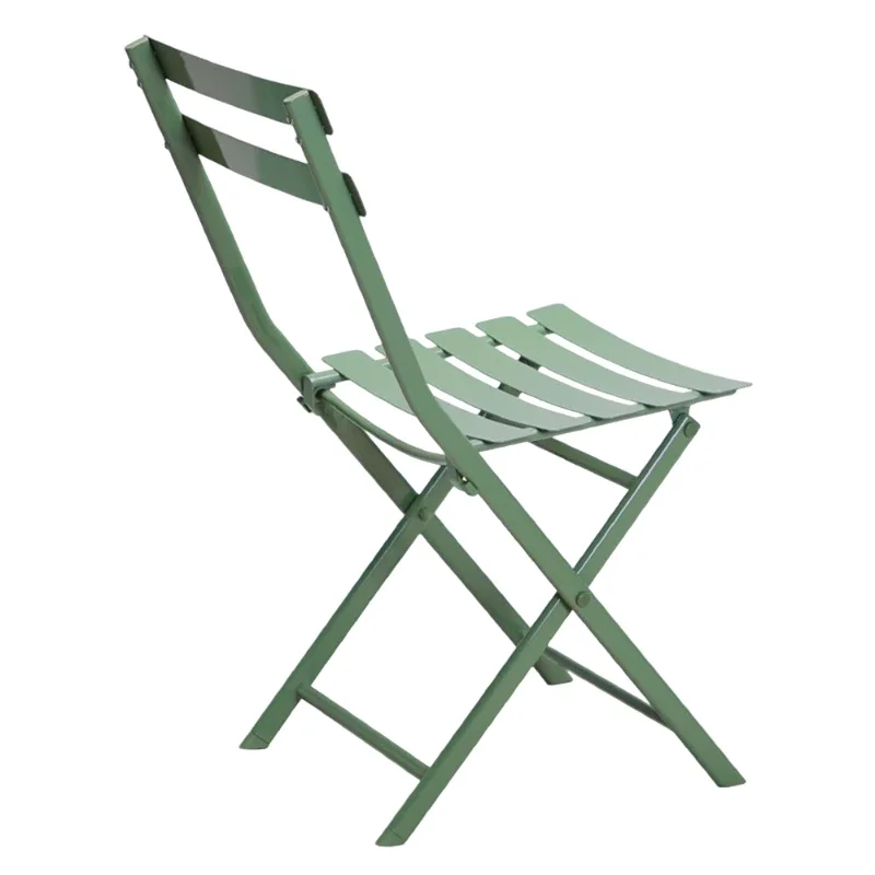 

Outdoors Leisure Time Chair Iron Plate Folding Chair Balcony Backrest Stool Northern Europe Furniture