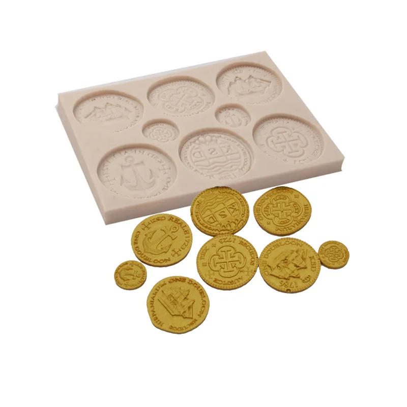 3D Bitcoin Silicone Mold Cake Molds Cake Decorating Tools Fondant Chocolate Gumpaste Mold Kitchen Accessories M777