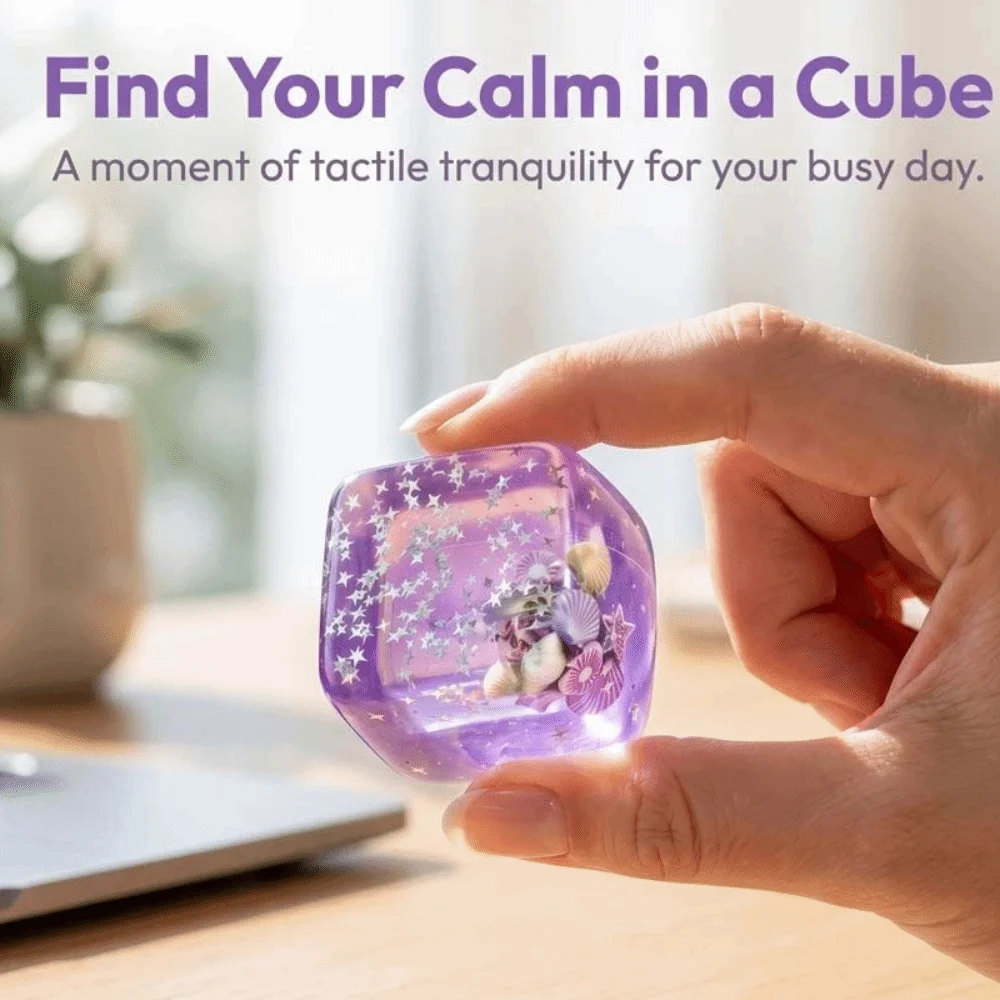 Slow Rising Blue Ocean Ice Cube Stress Balls Soft Squishy Slow Rebound Ocean Squishy Balls Shell Filled Ocean Theme